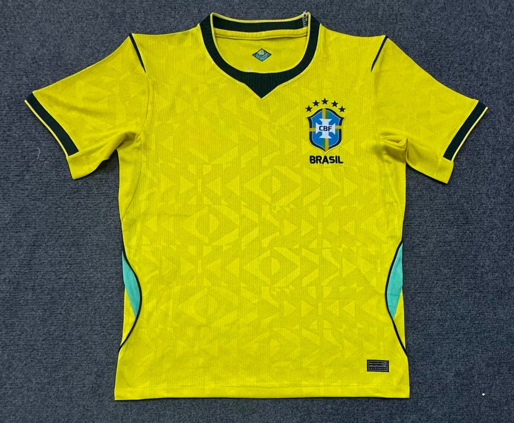 Custom Brazil Yellow Soccer Jersey – Personalized Name & Number Football Shirt:2026 Cup Fans