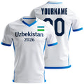 Custom Uzbekistan Soccer Jersey – Personalized Name & Number Football Shirt:2026 Cup Kids Youths Mens Womens Fans