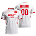 Custom Türkiye Soccer Jersey – Personalized Name & Number Football Shirt:2026 Cup Kids Youths Mens Womens Fans