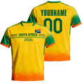 Custom South Africa Soccer Jersey – Personalized Name & Number Football Shirt:2026 Cup Kids Youths Mens Womens Fans
