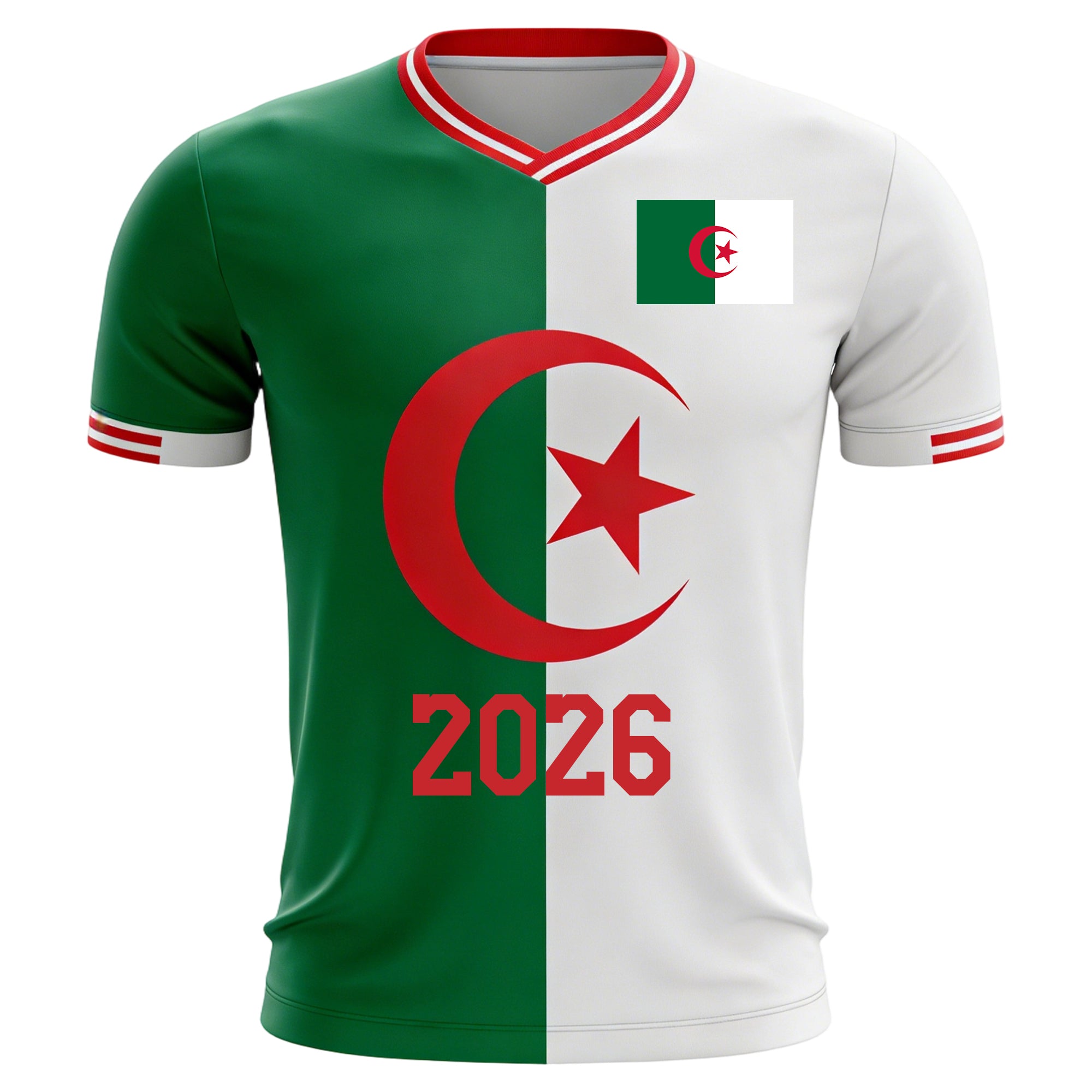 Custom Kids Youths Mens Womens Algeria 2026 Cup T Shirts Soccer Jersey For Fans
