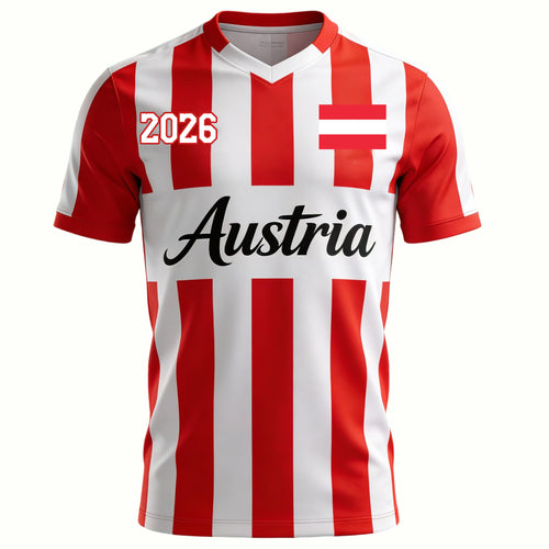 Custom Kids Youths Mens Womens Austria 2026 Cup T Shirts Soccer Jersey For Fans