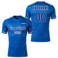 Custom Cape Verde Soccer Jersey – Personalized Name & Number Football Shirt:2026 Cup Kids Youths Mens Womens Fans
