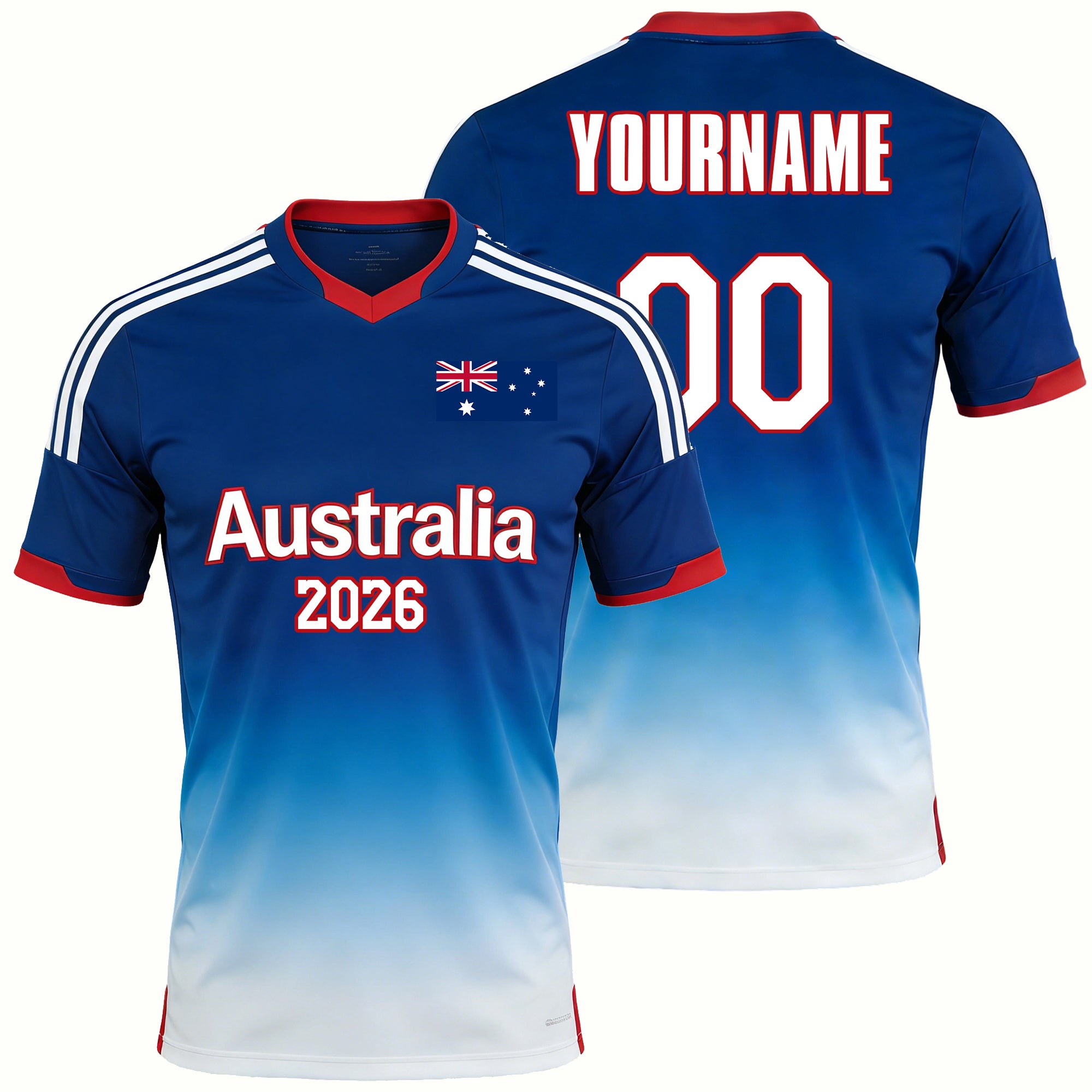 Custom Australia Soccer Jersey – Personalized Name & Number Football Shirt:2026 Cup Kids Youths Mens Womens Fans