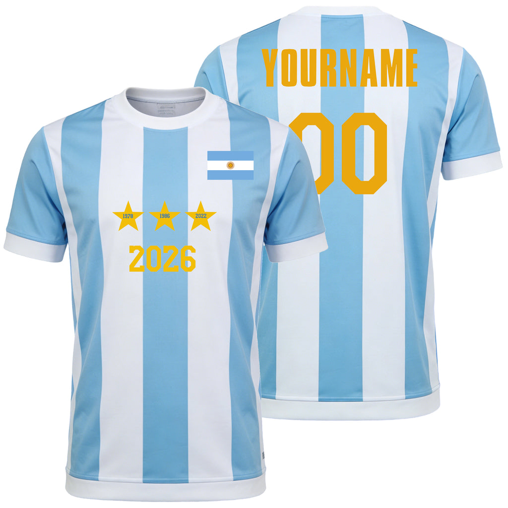 Custom Kids Youths Mens Womens Argentina 2026 Cup T Shirts Soccer Jersey For Fans