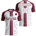 Custom Qatar Soccer Jersey – Personalized Name & Number Football Shirt:2026 Cup Kids Youths Mens Womens Fans