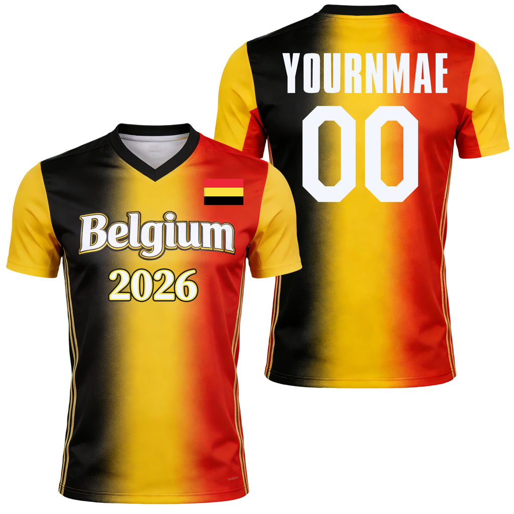 Custom Kids Youths Mens Womens Belgium 2026 Cup T Shirts Soccer Jersey For Fans