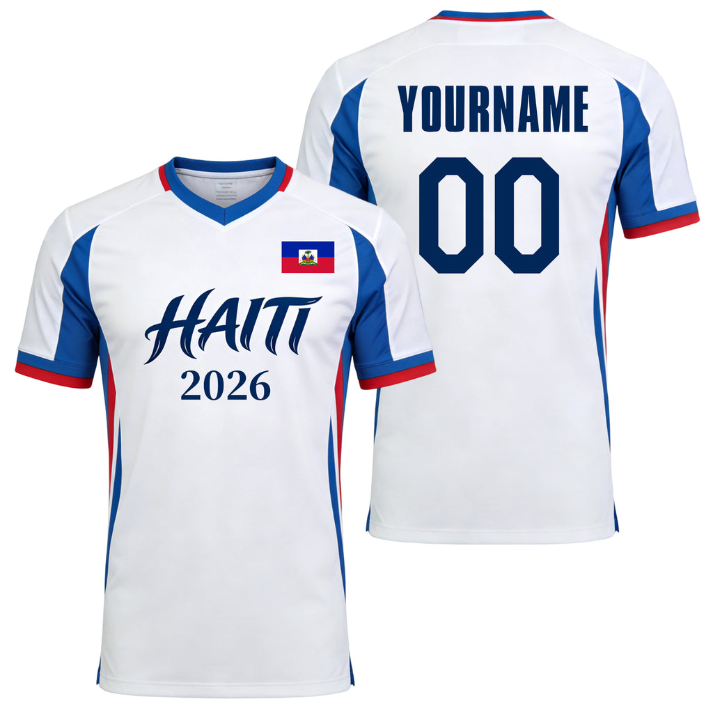 Custom Haiti Soccer Jersey – Personalized Name & Number Football Shirt:2026 Cup Kids Youths Mens Womens Fans