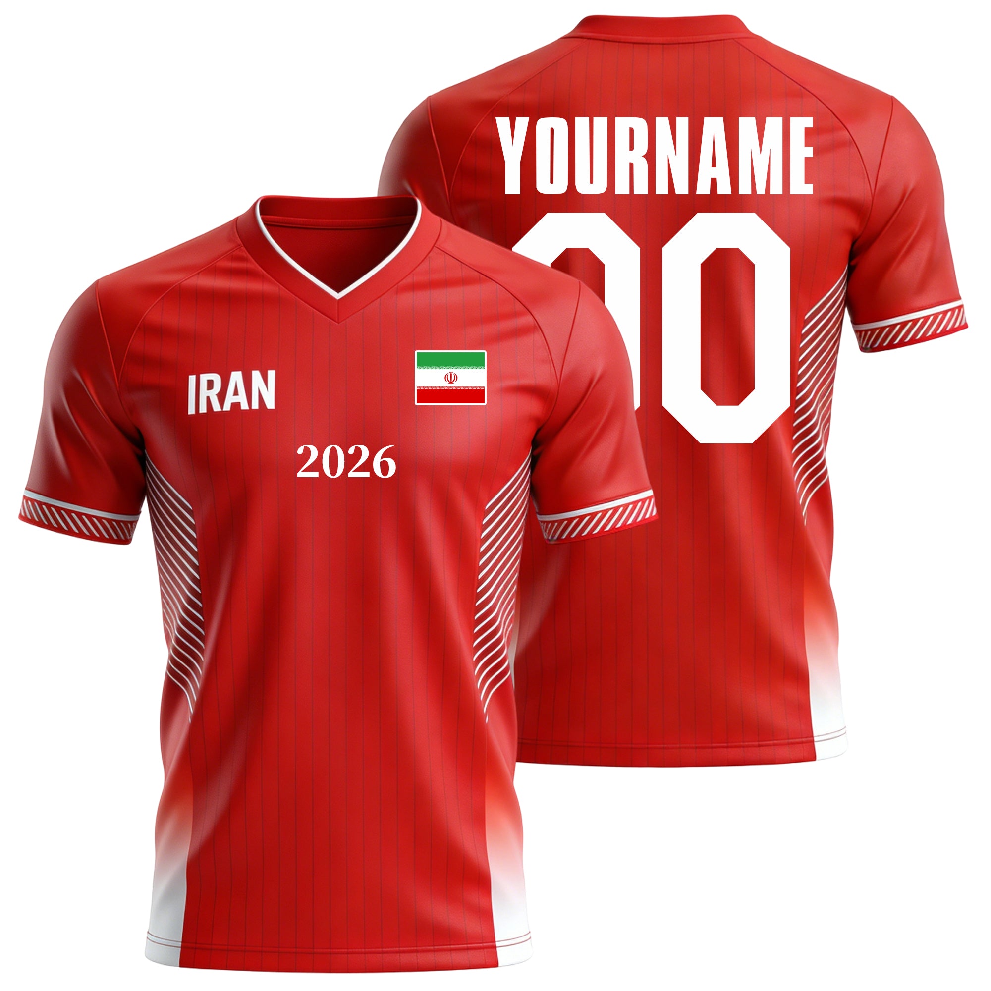 Custom Iran Soccer Jersey – Personalized Name & Number Football Shirt:2026 Cup Kids Youths Mens Womens Fans