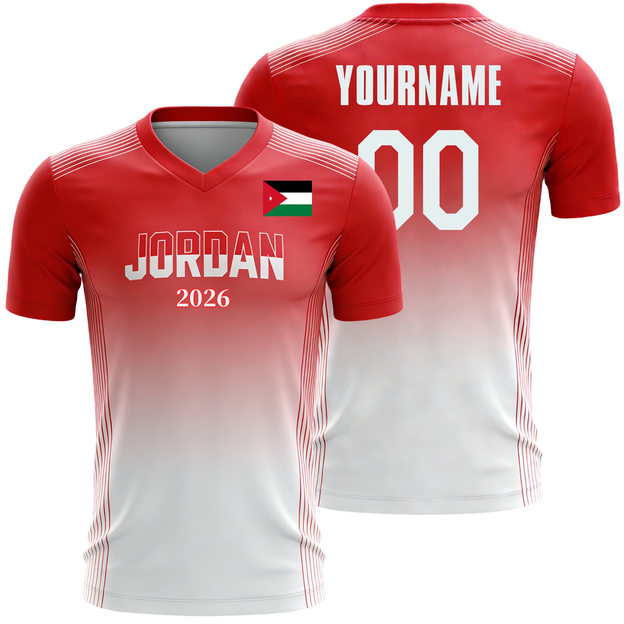 Custom Jordan Soccer Jersey – Personalized Name & Number Football Shirt:2026 Cup Kids Youths Mens Womens Fans