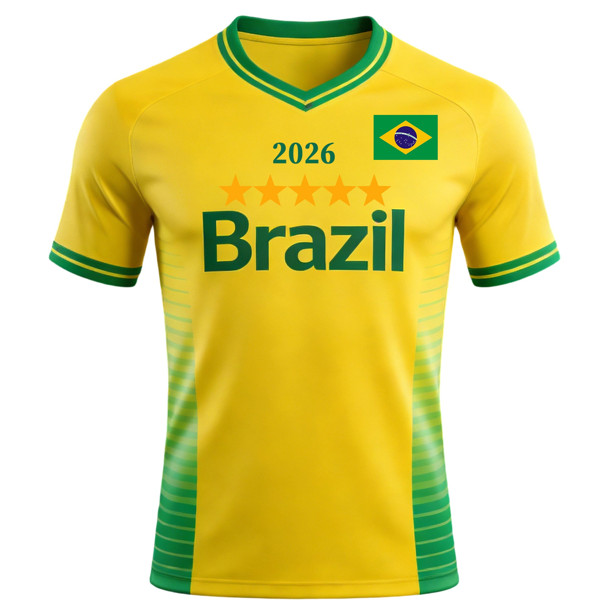 Custom Kids Youths Mens Womens Brazil 2026 Cup T Shirts Soccer Jersey For Fans
