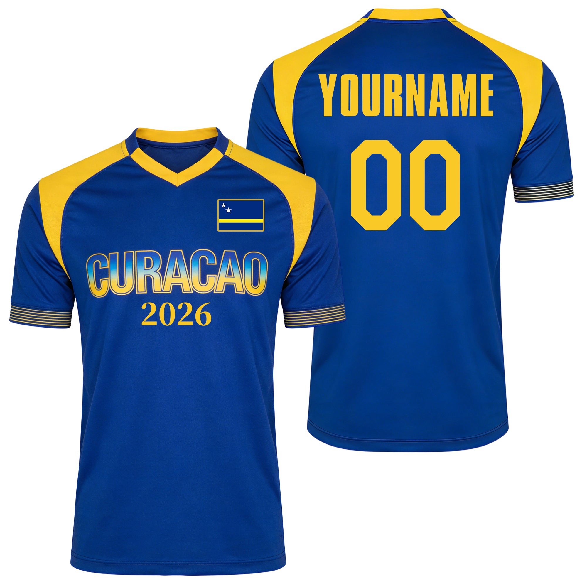 Custom Curaçao Soccer Jersey – Personalized Name & Number Football Shirt:2026 Cup Kids Youths Mens Womens Fans