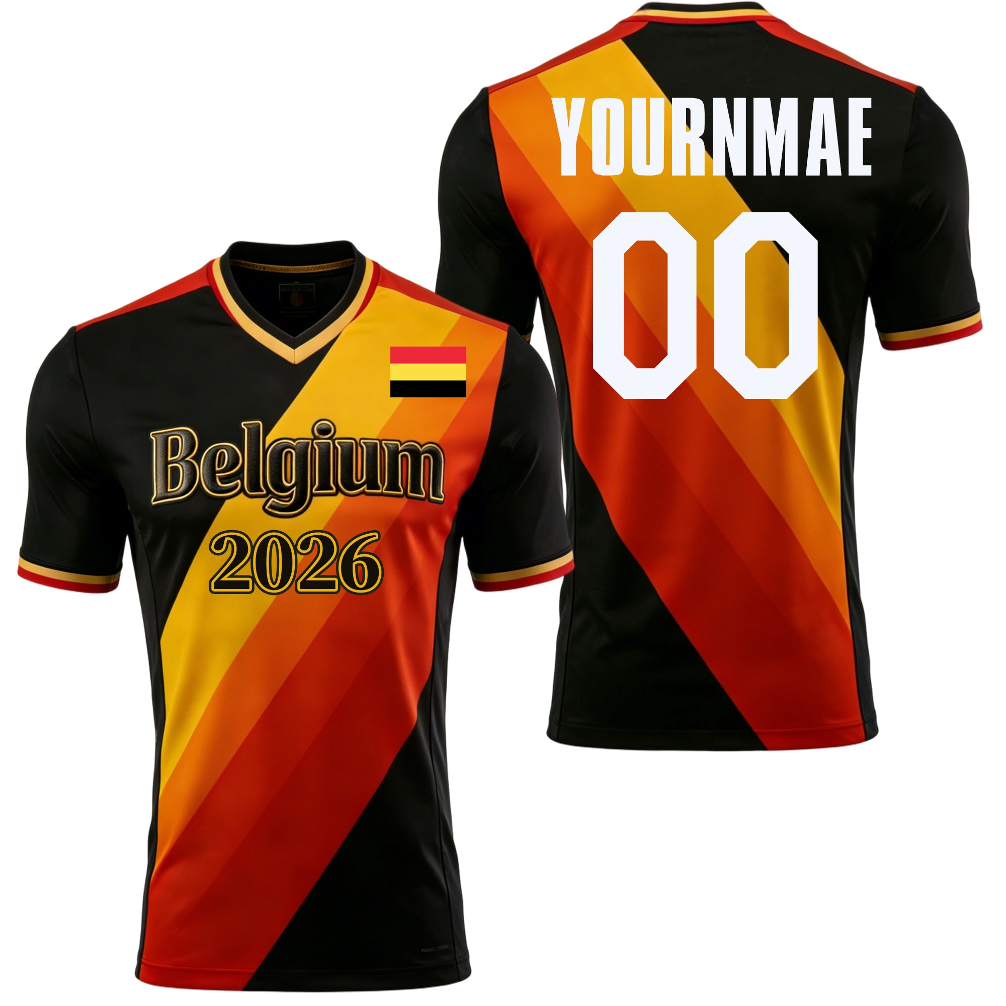Custom Kids Youths Mens Womens Belgium 2026 Cup T Shirts Soccer Jersey For Fans