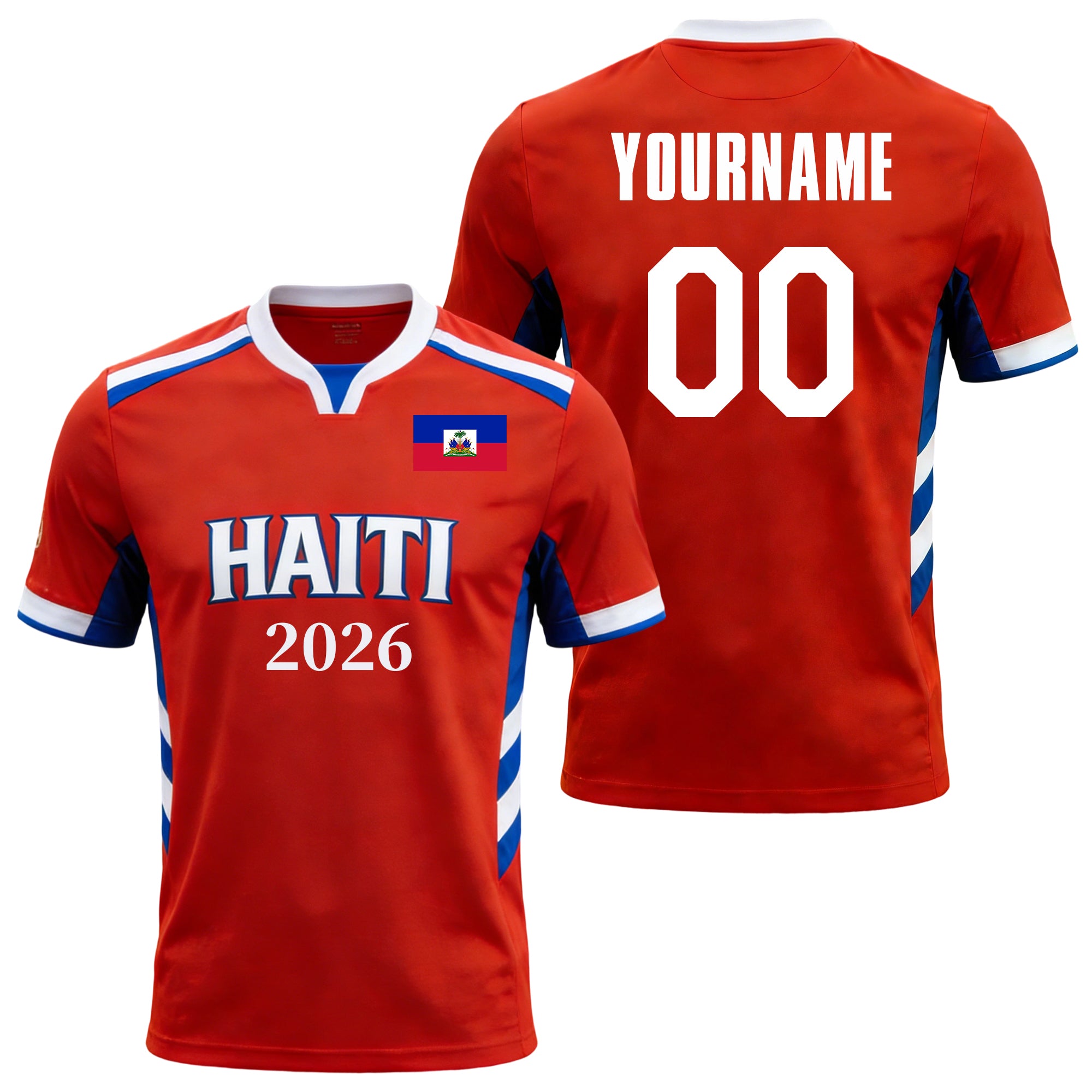 Custom Kids Youths Mens Womens Haiti 2026 Cup T Shirts Soccer Jersey For Fans