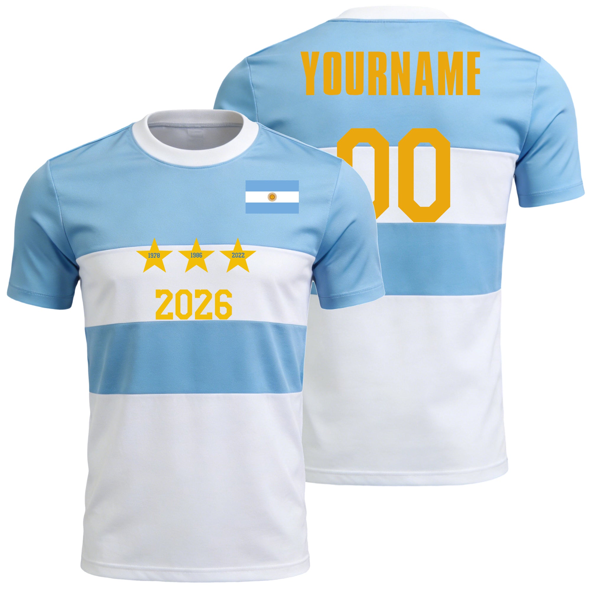 Custom Kids Youths Mens Womens Argentina 2026 Cup T Shirts Soccer Jersey For Fans