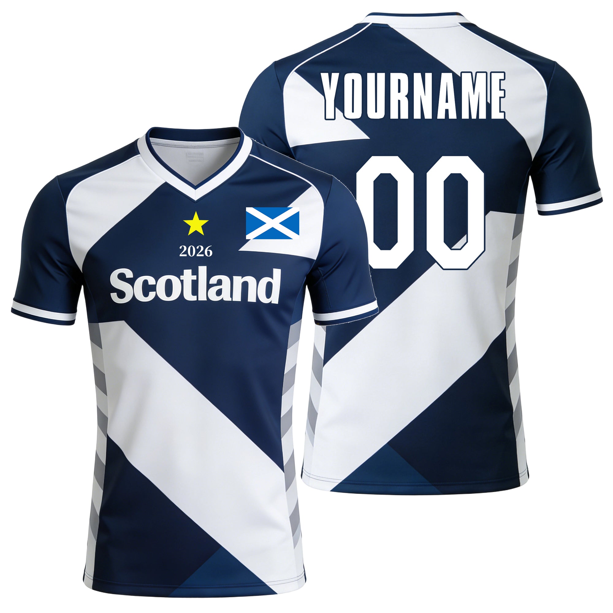 Custom Scotland Soccer Jersey – Personalized Name & Number Football Shirt:2026 Cup Kids Youths Mens Womens Fans