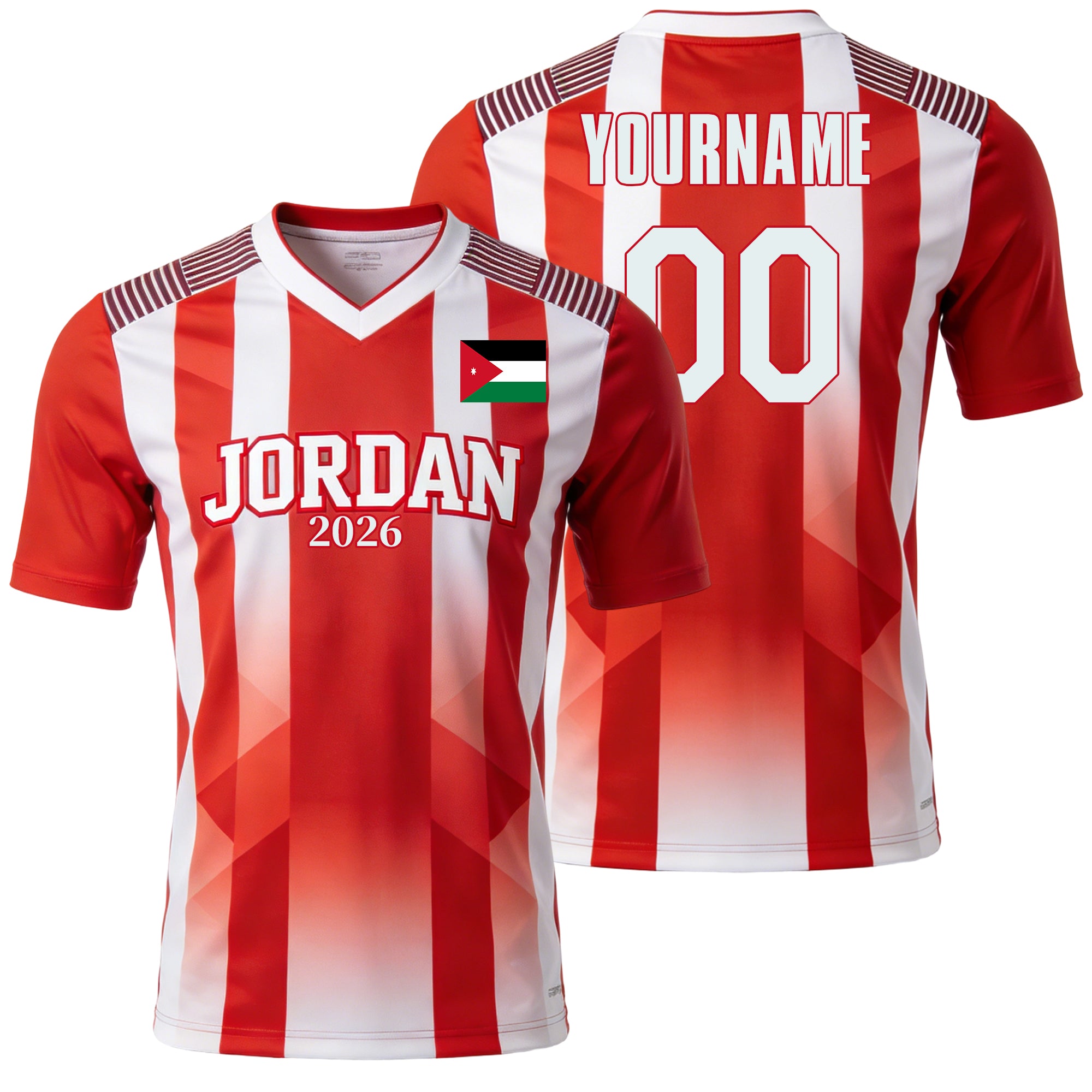 Custom Jordan Soccer Jersey – Personalized Name & Number Football Shirt:2026 Cup Kids Youths Mens Womens Fans