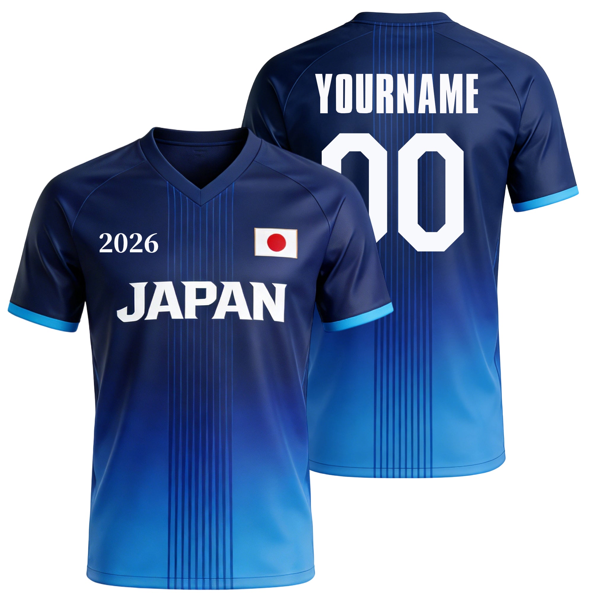 Custom Japan Soccer Jersey – Personalized Name & Number Football Shirt:2026 Cup Kids Youths Mens Womens Fans