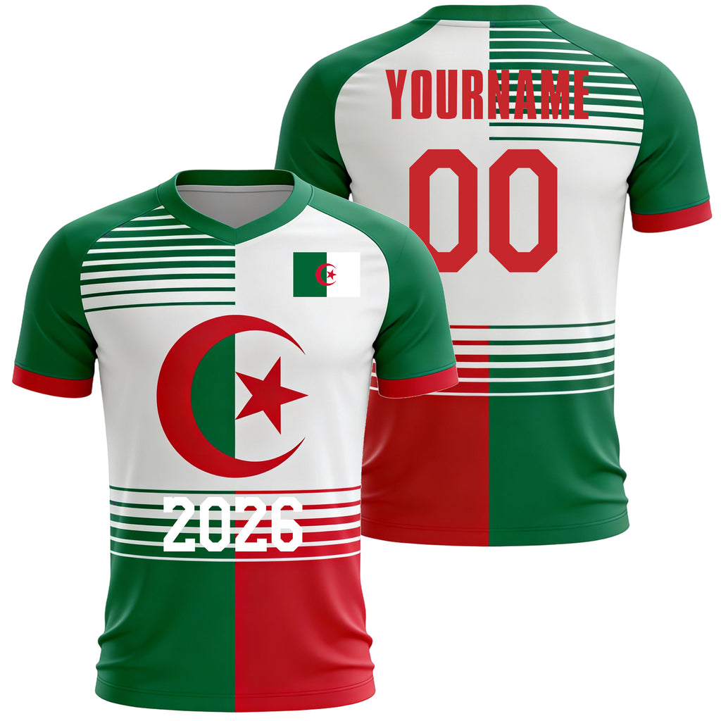 Custom Kids Youths Mens Womens Algeria 2026 Cup T Shirts Soccer Jersey For Fans