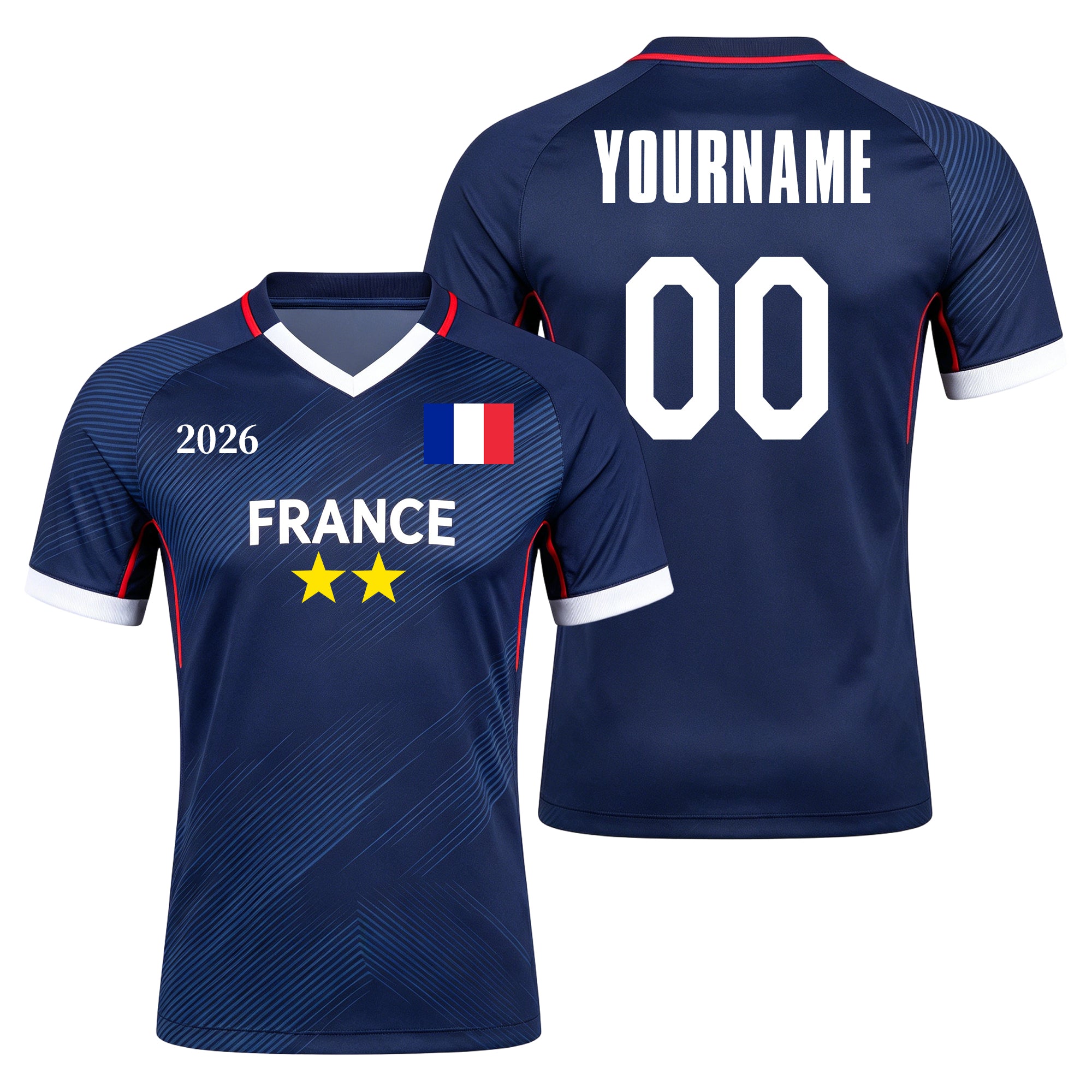 Custom France Soccer Jersey – Personalized Name & Number Football Shirt:2026 Cup Kids Youths Mens Womens Fans