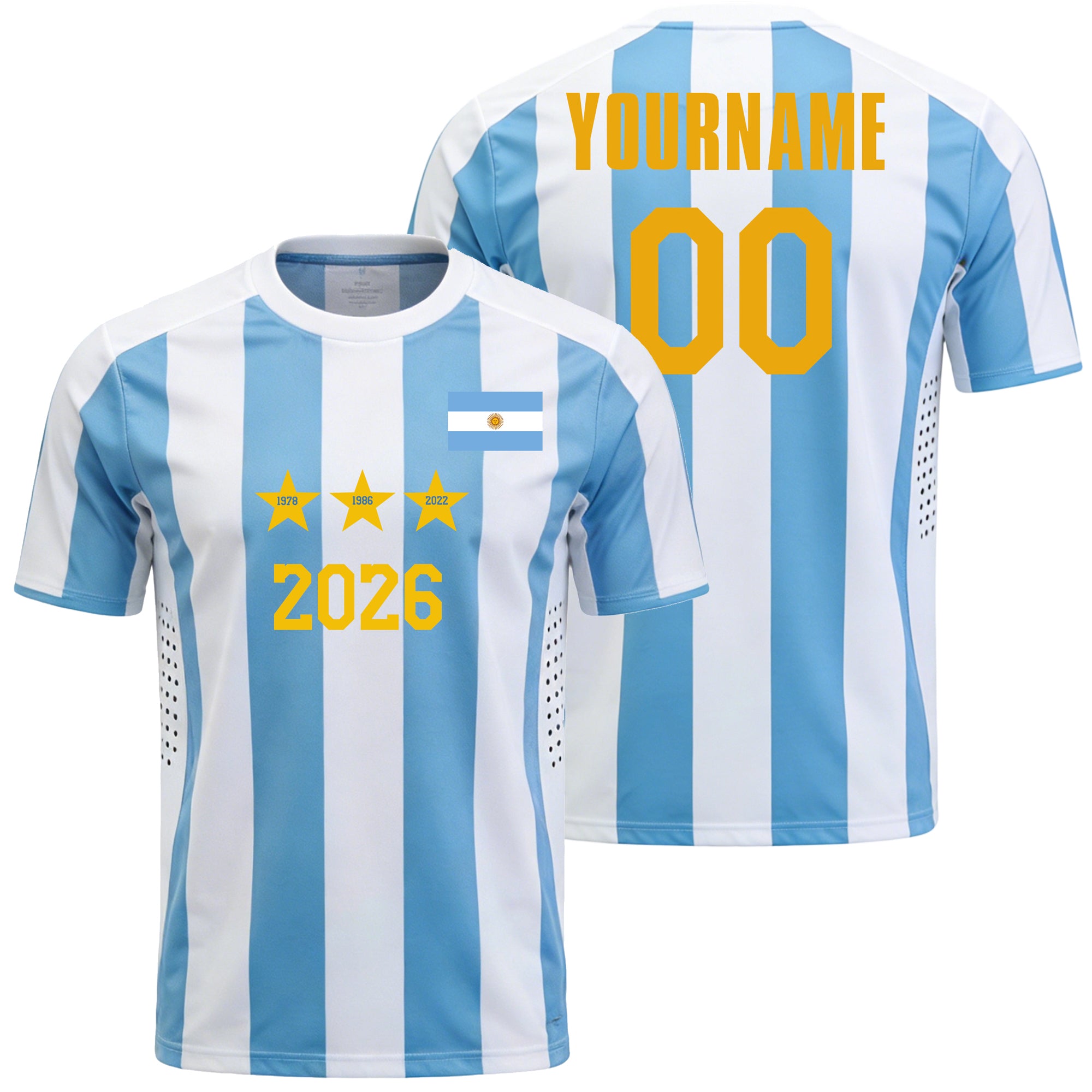 Custom Kids Youths Mens Womens Argentina 2026 Cup T Shirts Soccer Jersey For Fans
