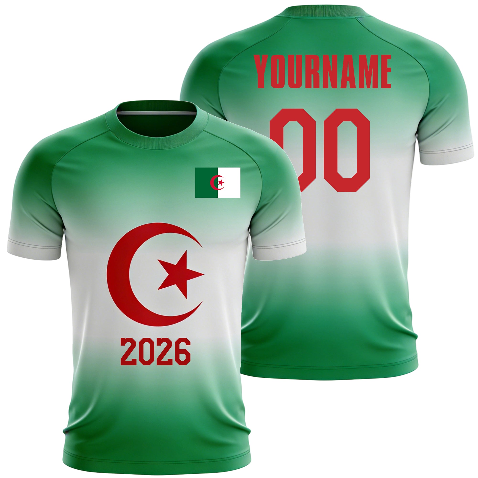 Custom Kids Youths Mens Womens Algeria 2026 Cup T Shirts Soccer Jersey For Fans