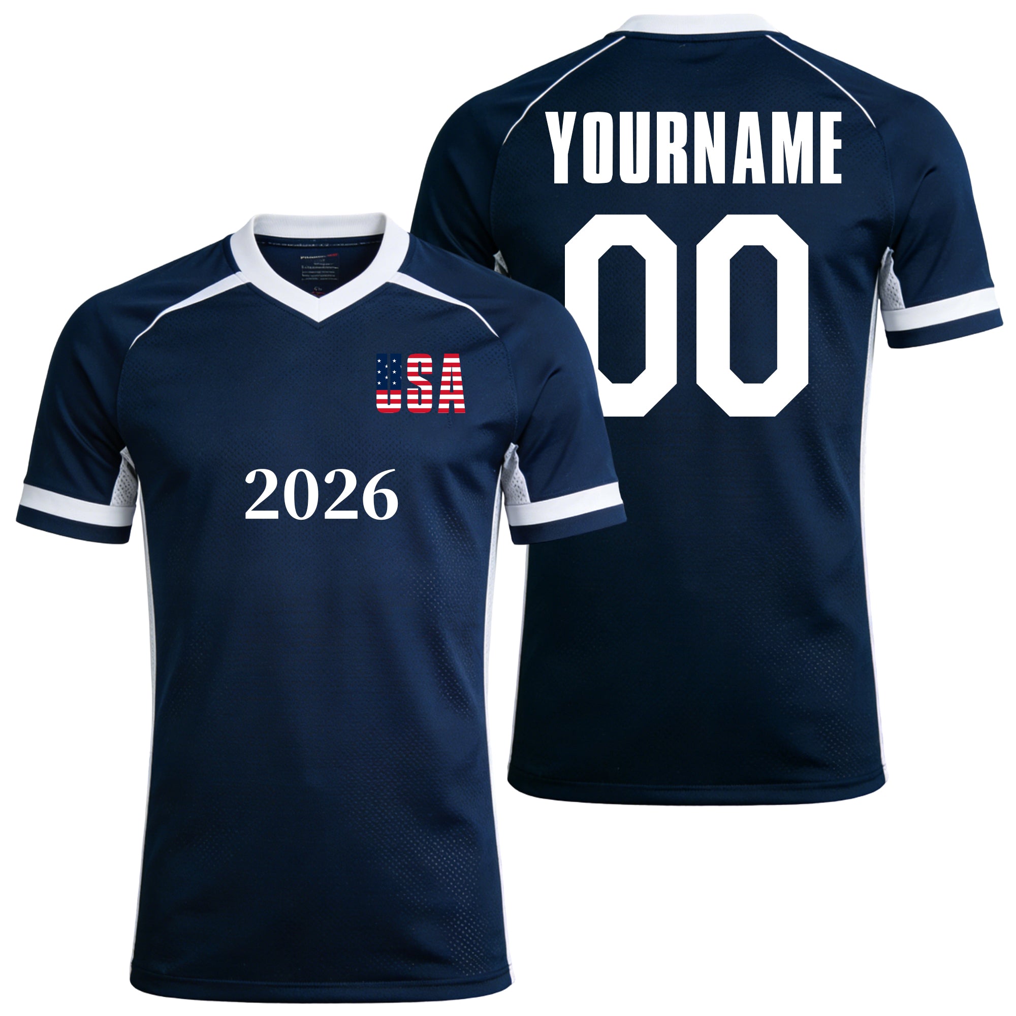 Custom USA Soccer Jersey – Personalized Name & Number Football Shirt:2026 Cup Kids Youths Mens Womens Fans