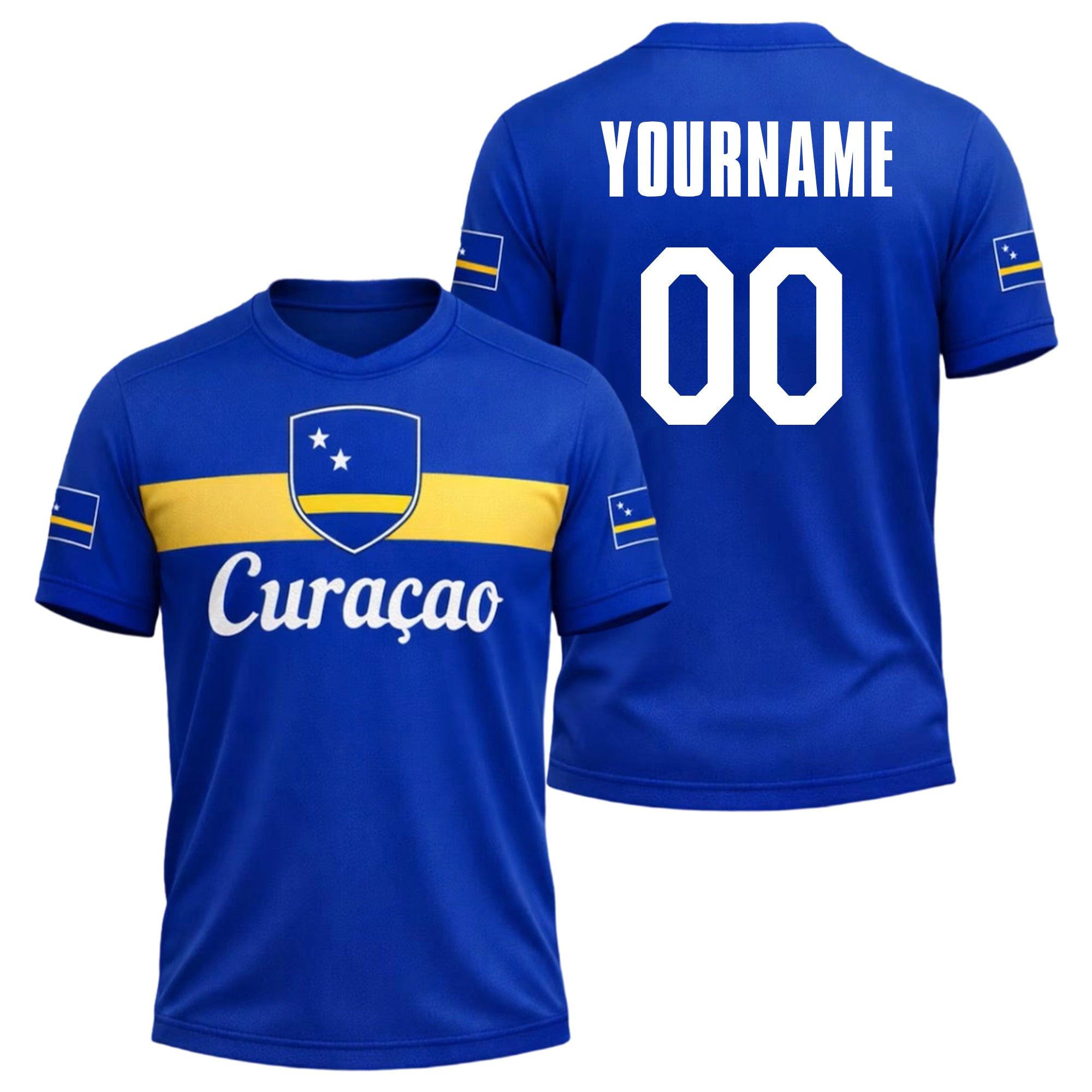 Custom Curaçao Soccer Jersey – Personalized Name & Number Football Shirt:2026 Cup Kids Youths Mens Womens Fans