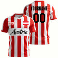 Custom Austria Soccer Jersey – Personalized Name & Number Football Shirt:2026 Cup Kids Youths Mens Womens Fans