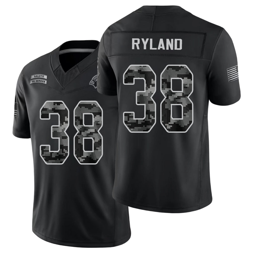 Arizona #38 Ryland Player Football V Neck Short Sleeve Black Jersey Chad For Men Youth Women Gift