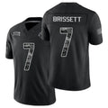Arizona #7 Brissett Player Football V Neck Short Sleeve Black Jersey Jacoby For Men Youth Women Gift