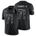 Arizona #71 Gaines II Player Football V Neck Short Sleeve Black Jersey Jon For Men Youth Women Gift