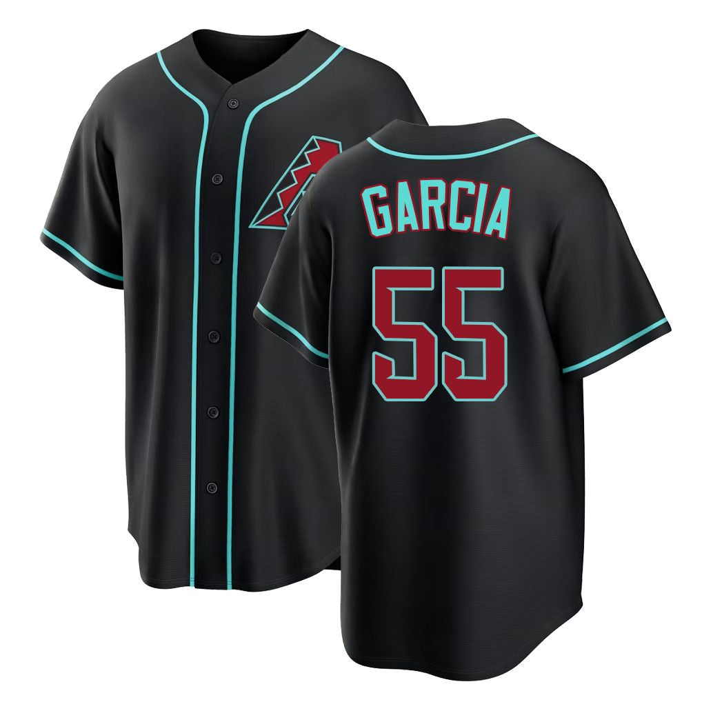 Arizona #55 Garcia Player Baseball Short Sleeve Black Jersey Brandyn For Men Women Youth Gift