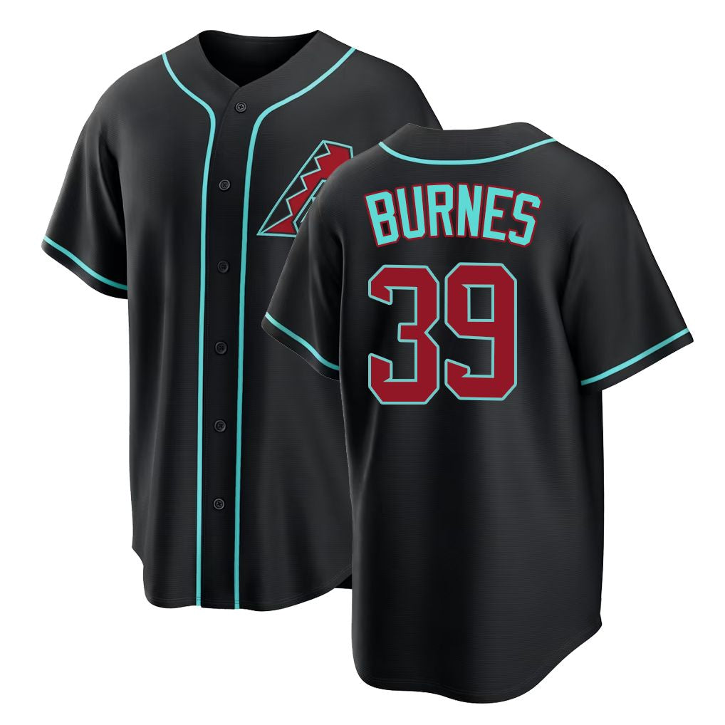 Arizona #39 Burnes Player Baseball Short Sleeve Black Jersey Corbin For Men Women Youth Gift