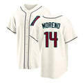 Arizona #14 Moreno Player Baseball Short Sleeve Cream Jersey Gabriel For Men Women Youth Gift