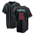 Arizona #6 Vargas Player Baseball Short Sleeve Black Jersey Iidemaro For Men Women Youth Gift