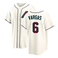 Arizona #6 Vargas Player Baseball Short Sleeve Cream Jersey Iidemaro For Men Women Youth Gift
