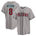Arizona #8 McCann Player Baseball Short Sleeve Gray Jersey James For Men Women Youth Gift