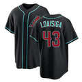 Arizona #43 LoAisiga Player Baseball Short Sleeve Black Jersey Jonathan For Men Women Youth Gift