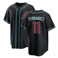 Arizona #11 Fernandez Player Baseball Short Sleeve Black Jersey Jose For Men Women Youth Gift