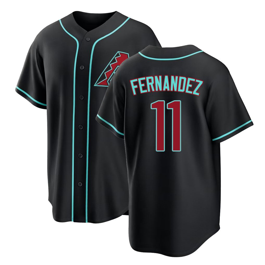 Arizona #11 Fernandez Player Baseball Short Sleeve Black Jersey Jose For Men Women Youth Gift
