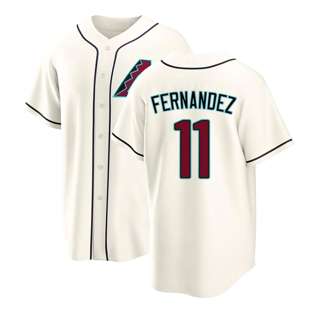 Arizona #11 Fernandez Player Baseball Short Sleeve Cream Jersey Jose For Men Women Youth Gift