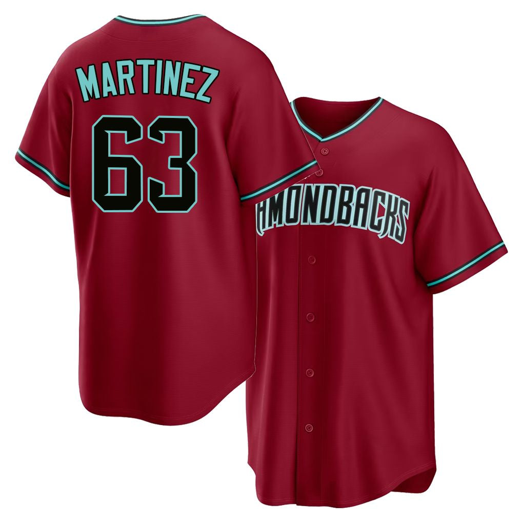 Arizona #63 Martinez Player Baseball Short Sleeve Crimson Jersey Justin For Men Women Youth Gift