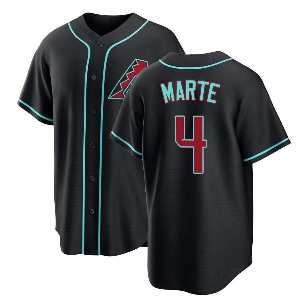 Arizona #4 Marte Player Baseball Short Sleeve Black Jersey Ketel For Men Women Youth Gift