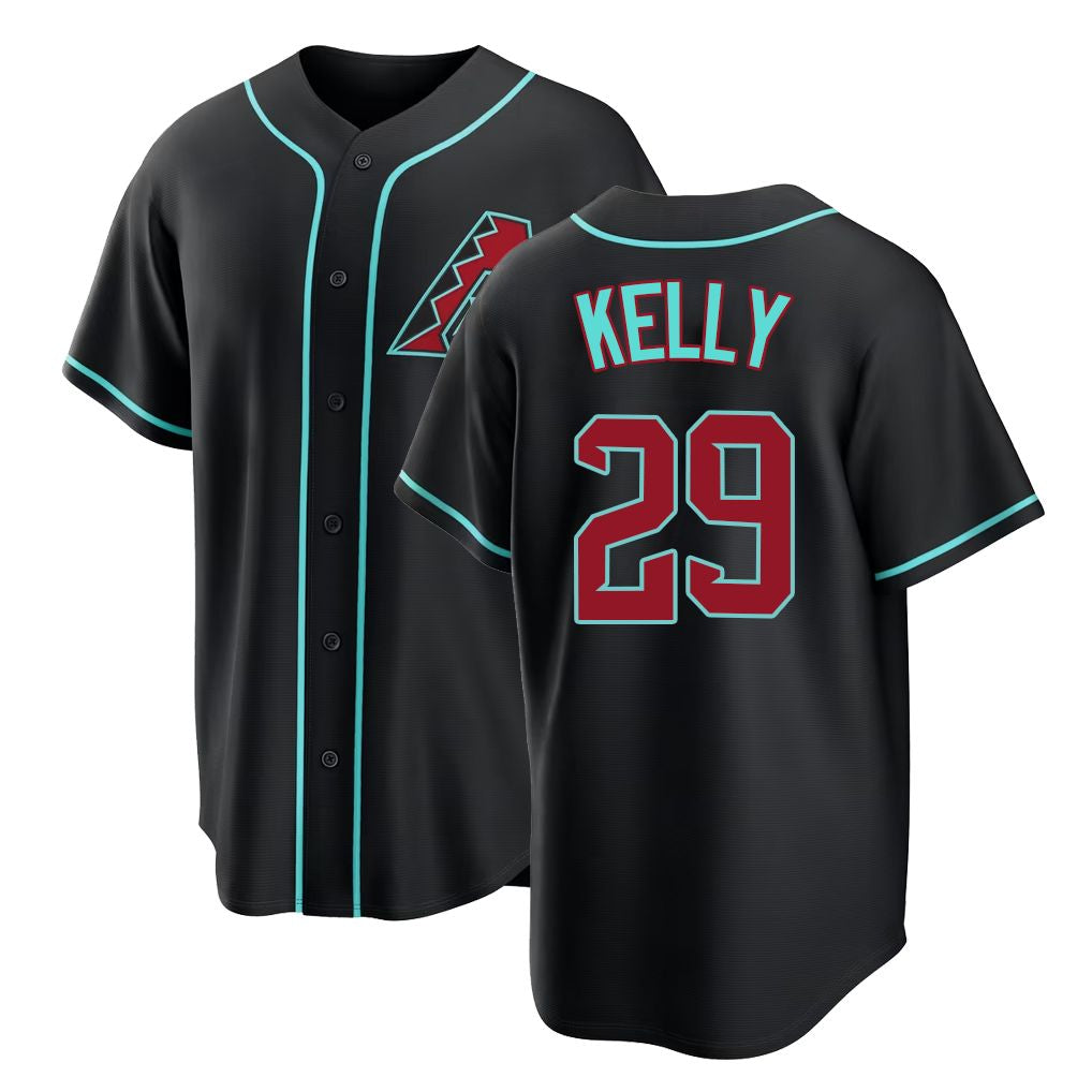 Arizona #29 Kelly Player Baseball Short Sleeve Black Jersey Merrill For Men Women Youth Gift