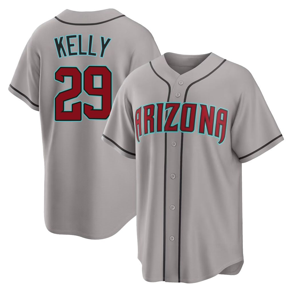 Arizona #29 Kelly Player Baseball Short Sleeve Gray Jersey Merrill For Men Women Youth Gift