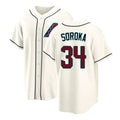 Arizona #34 Soroka Player Baseball Short Sleeve Cream Jersey Michael For Men Women Youth Gift