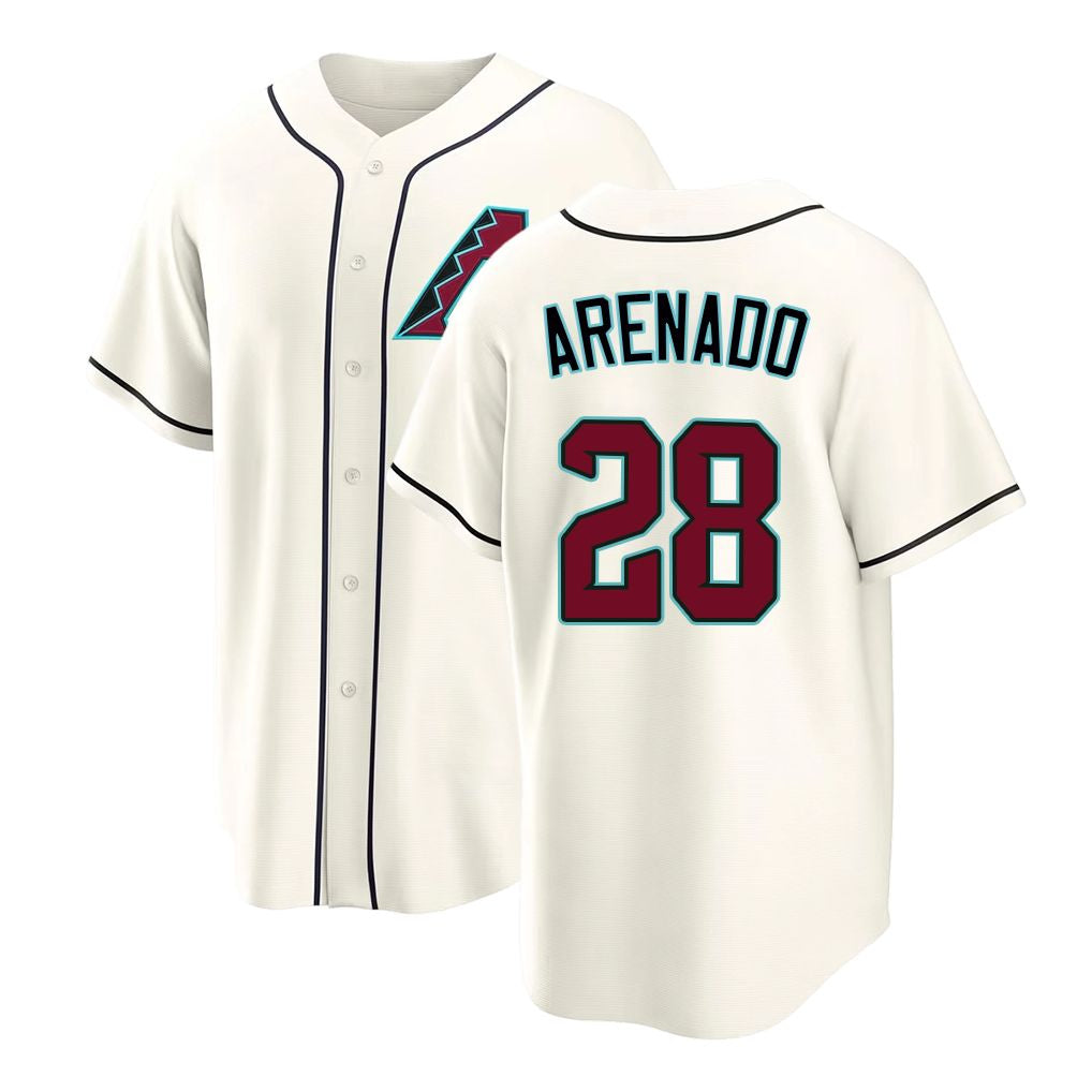Arizona #28 Arenado Player Baseball Short Sleeve Cream Jersey Nolan For Men Women Youth Gift