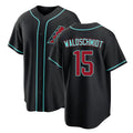 Arizona #15 Waldschmidt Player Baseball Short Sleeve Black Jersey Ryan For Men Women Youth Gift