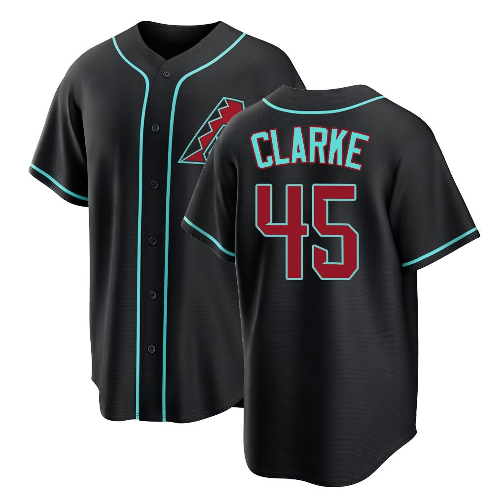 Arizona #45 Clarke Player Baseball Short Sleeve Black Jersey Taylor For Men Women Youth Gift